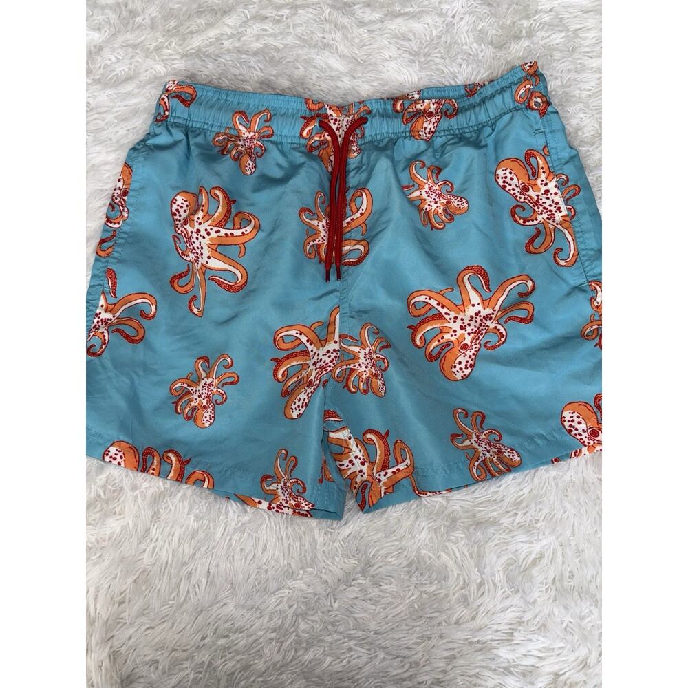 Hampton Republic men's sz. S Octopus themed swim trunks. Great pair & condition